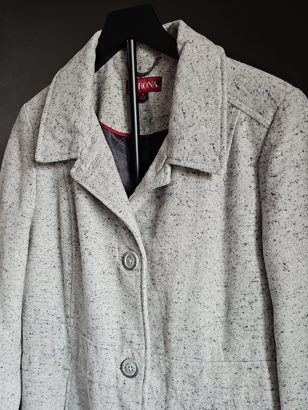 Merona Light Gray Speckled Pea Coat